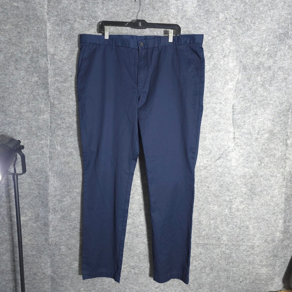 Michael Kors Chino Pants Mens 40/34 Navy Blue Straight Leg Cotton Trousers 15898